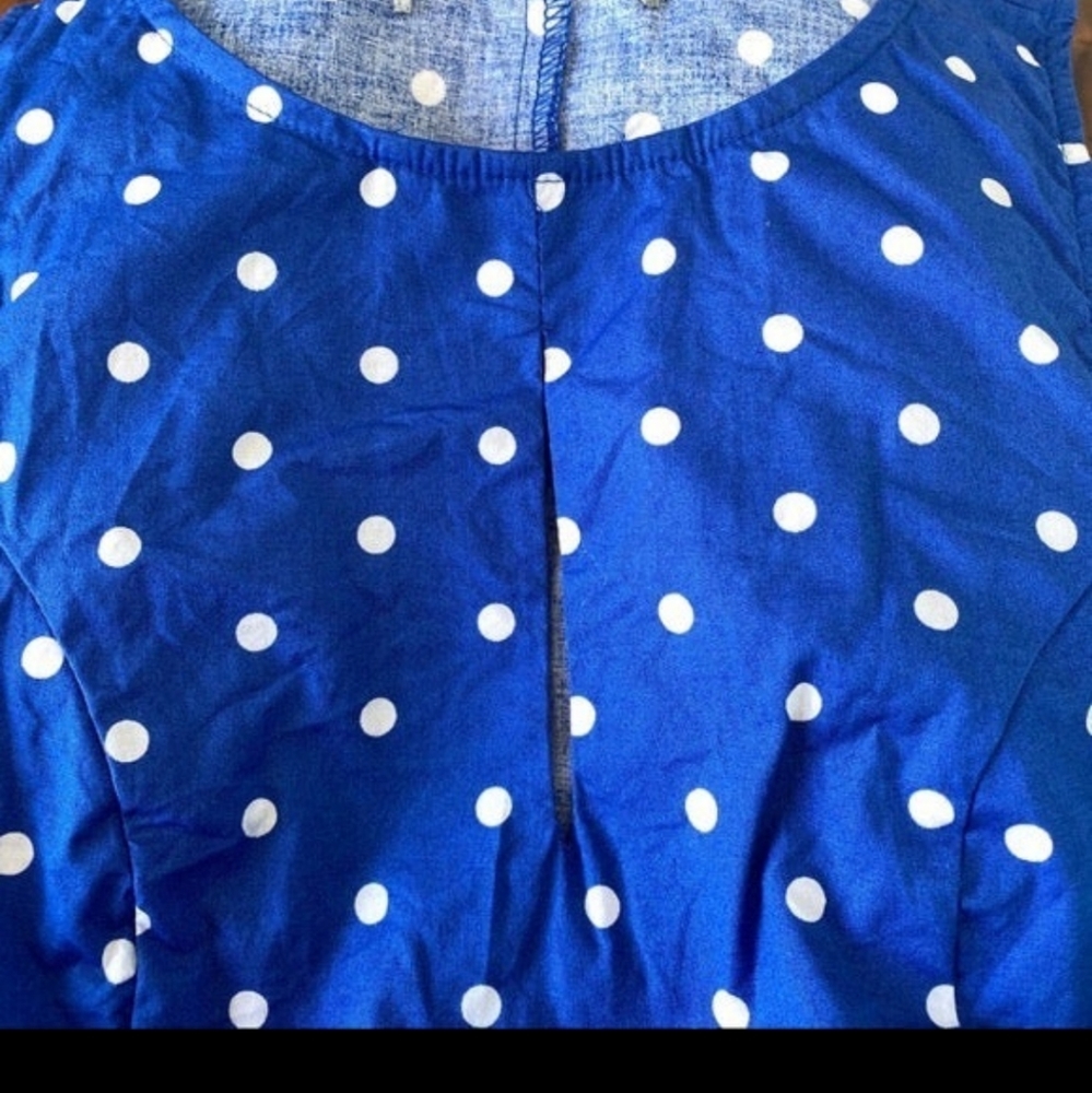 Bailey blue polka dot crop top and skirt - Picture 8 of 9